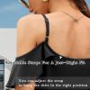 imageBlingfit Women Summer Cold Shoulder Tops Loose V Neck Short Sleeve Blouses Sexy Casual Ruffle Sleeves Tunic Shirts SXXLAbalck