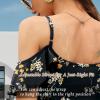 imageBlingfit Women Summer Cold Shoulder Tops Loose V Neck Short Sleeve Blouses Sexy Casual Ruffle Sleeves Tunic Shirts SXXLAbd