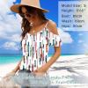 imageBlingfit Women Summer Cold Shoulder Tops Loose V Neck Short Sleeve Blouses Sexy Casual Ruffle Sleeves Tunic Shirts SXXLActs