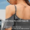 imageBlingfit Women Summer Cold Shoulder Tops Loose V Neck Short Sleeve Blouses Sexy Casual Ruffle Sleeves Tunic Shirts SXXLAgray