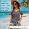 imageBlingfit Women Summer Cold Shoulder Tops Loose V Neck Short Sleeve Blouses Sexy Casual Ruffle Sleeves Tunic Shirts SXXLAnavy Blue Flower