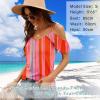 imageBlingfit Women Summer Cold Shoulder Tops Loose V Neck Short Sleeve Blouses Sexy Casual Ruffle Sleeves Tunic Shirts SXXLArts