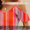 imageBlingfit Women Summer Cold Shoulder Tops Loose V Neck Short Sleeve Blouses Sexy Casual Ruffle Sleeves Tunic Shirts SXXLArts