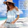 imageBlingfit Women Summer Cold Shoulder Tops Loose V Neck Short Sleeve Blouses Sexy Casual Ruffle Sleeves Tunic Shirts SXXLAwbpp