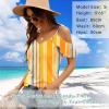 imageBlingfit Women Summer Cold Shoulder Tops Loose V Neck Short Sleeve Blouses Sexy Casual Ruffle Sleeves Tunic Shirts SXXLAyts