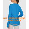 imageBlingfit Womens Workout Tops Long Sleeve Running Hiking Athletic Gym Shirts Lightweight UPF50 UV Rash Guard Sun ProtectionBlue