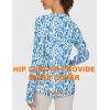 imageBlingfit Womens Workout Tops Long Sleeve Running Hiking Athletic Gym Shirts Lightweight UPF50 UV Rash Guard Sun ProtectionBlue Freesia