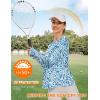 imageBlingfit Womens Workout Tops Long Sleeve Running Hiking Athletic Gym Shirts Lightweight UPF50 UV Rash Guard Sun ProtectionBlue Freesia