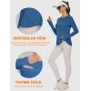 imageBlingfit Womens Workout Tops Long Sleeve Running Hiking Athletic Gym Shirts Lightweight UPF50 UV Rash Guard Sun ProtectionDarkblue