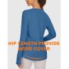 imageBlingfit Womens Workout Tops Long Sleeve Running Hiking Athletic Gym Shirts Lightweight UPF50 UV Rash Guard Sun ProtectionDarkblue