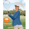 imageBlingfit Womens Workout Tops Long Sleeve Running Hiking Athletic Gym Shirts Lightweight UPF50 UV Rash Guard Sun ProtectionDarkblue