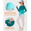 imageBlingfit Womens Workout Tops Long Sleeve Running Hiking Athletic Gym Shirts Lightweight UPF50 UV Rash Guard Sun ProtectionGgf