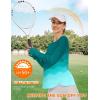 imageBlingfit Womens Workout Tops Long Sleeve Running Hiking Athletic Gym Shirts Lightweight UPF50 UV Rash Guard Sun ProtectionGgf