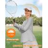imageBlingfit Womens Workout Tops Long Sleeve Running Hiking Athletic Gym Shirts Lightweight UPF50 UV Rash Guard Sun ProtectionLight Gray