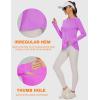 imageBlingfit Womens Workout Tops Long Sleeve Running Hiking Athletic Gym Shirts Lightweight UPF50 UV Rash Guard Sun ProtectionLight Purple