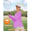 imageBlingfit Womens Workout Tops Long Sleeve Running Hiking Athletic Gym Shirts Lightweight UPF50 UV Rash Guard Sun ProtectionLight Purple