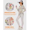 imageBlingfit Womens Workout Tops Long Sleeve Running Hiking Athletic Gym Shirts Lightweight UPF50 UV Rash Guard Sun ProtectionMulticolor Floral