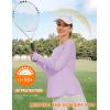 imageBlingfit Womens Workout Tops Long Sleeve Running Hiking Athletic Gym Shirts Lightweight UPF50 UV Rash Guard Sun ProtectionPurple