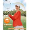 imageBlingfit Womens Workout Tops Long Sleeve Running Hiking Athletic Gym Shirts Lightweight UPF50 UV Rash Guard Sun ProtectionTomato Red