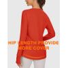 imageBlingfit Womens Workout Tops Long Sleeve Running Hiking Athletic Gym Shirts Lightweight UPF50 UV Rash Guard Sun ProtectionTomato Red