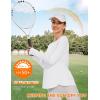 imageBlingfit Womens Workout Tops Long Sleeve Running Hiking Athletic Gym Shirts Lightweight UPF50 UV Rash Guard Sun ProtectionWhite