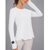 imageBlingfit Womens Workout Tops Long Sleeve Running Hiking Athletic Gym Shirts Lightweight UPF50 UV Rash Guard Sun ProtectionWhite