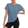 imageBlingfit Workout Tops for Women Short Sleeve Yoga Shirts Sports Gym Tshirts Quick Drying Running Top UPF 80 Sun ProtectionBlackblack