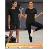 imageBlingfit Workout Tops for Women Short Sleeve Yoga Shirts Sports Gym Tshirts Quick Drying Running Top UPF 80 Sun ProtectionBlackwhitegraygreen