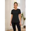 imageBlingfit Workout Tops for Women Short Sleeve Yoga Shirts Sports Gym Tshirts Quick Drying Running Top UPF 80 Sun ProtectionBlackwhitegraygreen