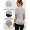 imageBlingfit Workout Tops for Women Short Sleeve Yoga Shirts Sports Gym Tshirts Quick Drying Running Top UPF 80 Sun ProtectionLight Gray
