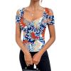 Colorful Flowers on Navy Background
