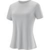 imageBlingfit Workout Tops for Women Short Sleeve Yoga Shirts Sports Gym Tshirts Quick Drying Running Top UPF 80 Sun ProtectionLight Gray