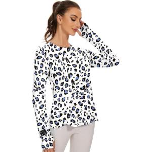 imageBlingfit Womens Workout Tops Long Sleeve Running Hiking Athletic Gym Shirts Lightweight UPF50 UV Rash Guard Sun ProtectionWbl