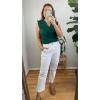 imageBlingfit Womens V Neck Guipure Lace Tank Tops Sleeveless Dressy Blouses Summer Casual SolidFloral Tunic ShirtsAgreen