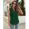imageBlingfit Womens V Neck Guipure Lace Tank Tops Sleeveless Dressy Blouses Summer Casual SolidFloral Tunic ShirtsAgreen