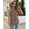 imageBlingfit Womens V Neck Guipure Lace Tank Tops Sleeveless Dressy Blouses Summer Casual SolidFloral Tunic ShirtsBapricot Leopard