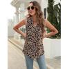 imageBlingfit Womens V Neck Guipure Lace Tank Tops Sleeveless Dressy Blouses Summer Casual SolidFloral Tunic ShirtsBapricot Leopard