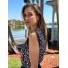 imageBlingfit Womens V Neck Guipure Lace Tank Tops Sleeveless Dressy Blouses Summer Casual SolidFloral Tunic ShirtsBblue White Floral