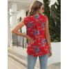 imageBlingfit Womens V Neck Guipure Lace Tank Tops Sleeveless Dressy Blouses Summer Casual SolidFloral Tunic ShirtsBred Floral