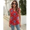 imageBlingfit Womens V Neck Guipure Lace Tank Tops Sleeveless Dressy Blouses Summer Casual SolidFloral Tunic ShirtsBred Floral