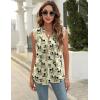 imageBlingfit Womens V Neck Guipure Lace Tank Tops Sleeveless Dressy Blouses Summer Casual SolidFloral Tunic ShirtsBwhite Floral