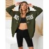 imageBlingfit Zip Up Hoodies for Women Oversized Y2K Velvet Sweatshirt Long Sleeve 2024 Fashion Hoodie Jacket with PocketAarmy Green