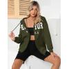 imageBlingfit Zip Up Hoodies for Women Oversized Y2K Velvet Sweatshirt Long Sleeve 2024 Fashion Hoodie Jacket with PocketAarmy Green