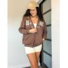 imageBlingfit Zip Up Hoodies for Women Oversized Y2K Velvet Sweatshirt Long Sleeve 2024 Fashion Hoodie Jacket with PocketAcoffee