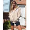 imageBlingfit Zip Up Hoodies for Women Oversized Y2K Velvet Sweatshirt Long Sleeve 2024 Fashion Hoodie Jacket with PocketAkhaki