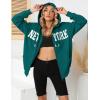 imageBlingfit Zip Up Hoodies for Women Oversized Y2K Velvet Sweatshirt Long Sleeve 2024 Fashion Hoodie Jacket with PocketApeacock Blue