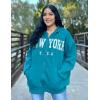 imageBlingfit Zip Up Hoodies for Women Oversized Y2K Velvet Sweatshirt Long Sleeve 2024 Fashion Hoodie Jacket with PocketApeacock Blue