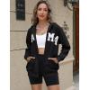 imageBlingfit Zip Up Hoodies for Women Oversized Y2K Velvet Sweatshirt Long Sleeve 2024 Fashion Hoodie Jacket with PocketBblack