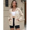 imageBlingfit Zip Up Hoodies for Women Oversized Y2K Velvet Sweatshirt Long Sleeve 2024 Fashion Hoodie Jacket with PocketBkhaki