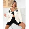 imageBlingfit Zip Up Hoodies for Women Oversized Y2K Velvet Sweatshirt Long Sleeve 2024 Fashion Hoodie Jacket with PocketWhite